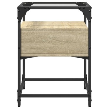 vidaXL Κομοδίνο Sonoma Δρυς 40x40x55cm από Επεξεργασμένο Ξύλο 1 τεμ.