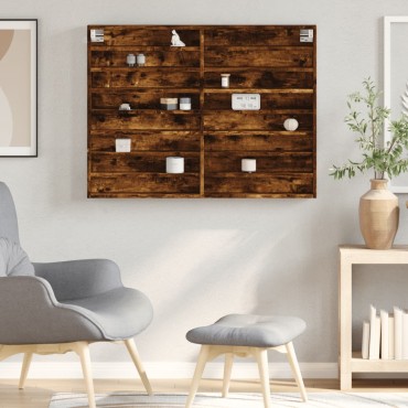 vidaXL Βιτρίνα Καπνιστή Δρυς 100x8,5x75cm από Επεξεργασμένο Ξύλο