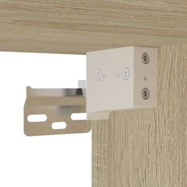 vidaXL Βιτρίνα Χρώμα Sonoma Δρυς 100x15x58cm από Επεξεργασμένο Ξύλο