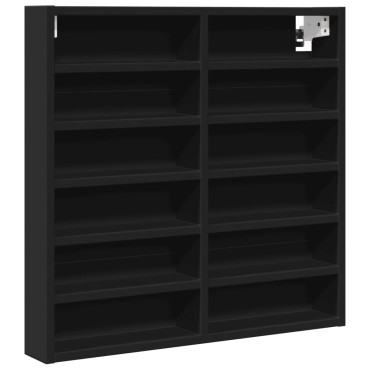 vidaXL Ραφιέρα Μαύρη 60x8,5x58cm από Επεξεργασμένο Ξύλο 1 τεμ.