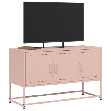 vidaXL Έπιπλο Τηλεόρασης Ροζ 100,5x39x60,5cm από Ατσάλι