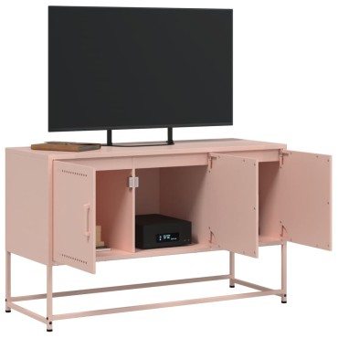 vidaXL Έπιπλο Τηλεόρασης Ροζ 100,5x39x60,5cm από Ατσάλι