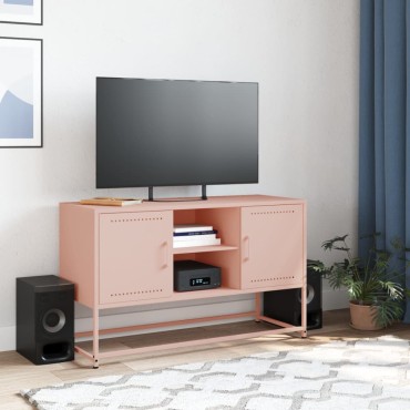 vidaXL Έπιπλο Τηλεόρασης Ροζ 100,5x39x60,5cm από Ατσάλι