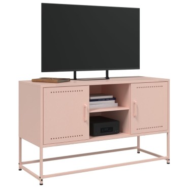 vidaXL Έπιπλο Τηλεόρασης Ροζ 100,5x39x60,5cm από Ατσάλι
