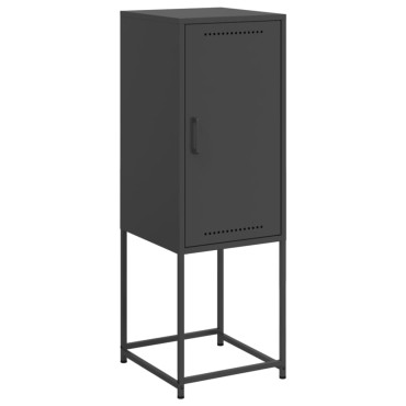vidaXL Ντουλάπι Μαύρο 36x39x107cm από Ατσάλι 1 τεμ.