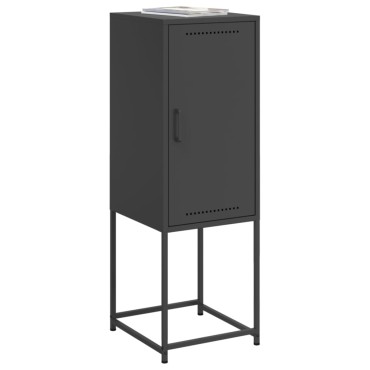 vidaXL Ντουλάπι Μαύρο 36x39x107cm από Ατσάλι 1 τεμ.