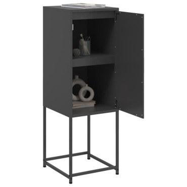 vidaXL Ντουλάπι Μαύρο 36x39x107cm από Ατσάλι 1 τεμ.