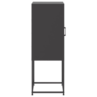 vidaXL Ντουλάπι Μαύρο 36x39x107cm από Ατσάλι 1 τεμ.