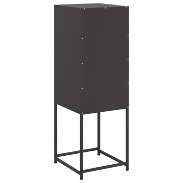 vidaXL Ντουλάπι Μαύρο 36x39x107cm από Ατσάλι 1 τεμ.