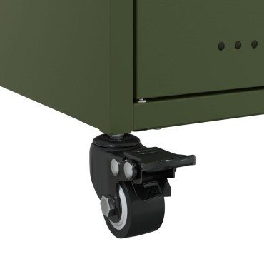 vidaXL Έπιπλο Τηλεόρασης Πράσινο Λαδί 100,5x39x43,5cm από Ατσάλι
