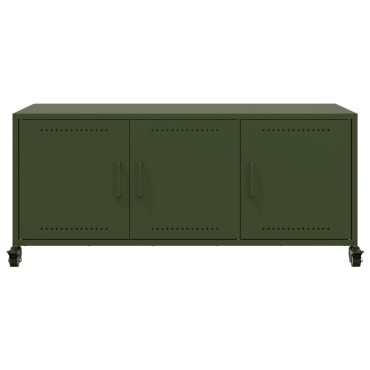 vidaXL Έπιπλο Τηλεόρασης Πράσινο Λαδί 100,5x39x43,5cm από Ατσάλι