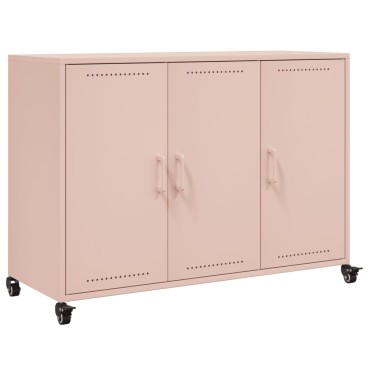 vidaXL Ντουλάπι Ροζ 100,5x39x72cm από Χάλυβα 1 τεμ.