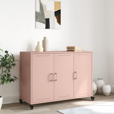 vidaXL Ντουλάπι Ροζ 100,5x39x72cm από Χάλυβα 1 τεμ.