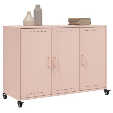 vidaXL Ντουλάπι Ροζ 100,5x39x72cm από Χάλυβα 1 τεμ.