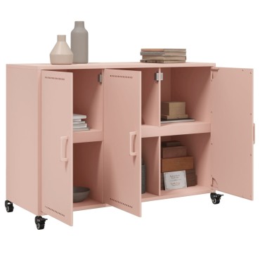 vidaXL Ντουλάπι Ροζ 100,5x39x72cm από Χάλυβα 1 τεμ.