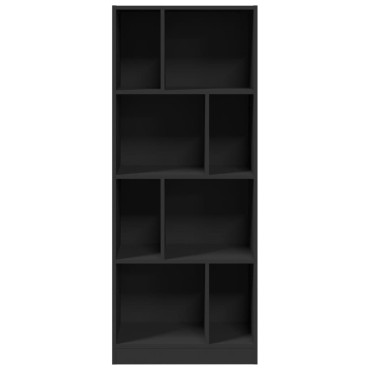 vidaXL Βιβλιοθήκη Μαύρη 57x28,5x141cm από Επεξεργασμένο Ξύλο 1 τεμ.