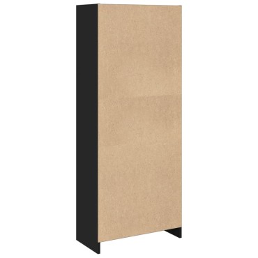 vidaXL Βιβλιοθήκη Μαύρη 57x28,5x141cm από Επεξεργασμένο Ξύλο 1 τεμ.