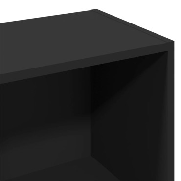 vidaXL Βιβλιοθήκη Μαύρη 57x28,5x141cm από Επεξεργασμένο Ξύλο 1 τεμ.