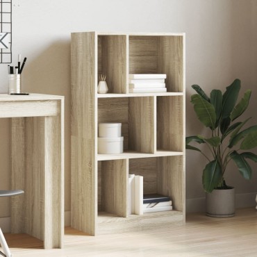 vidaXL Βιβλιοθήκη Sonoma Δρυς 57x28,5x107,5cm από Επεξεργασμένο Ξύλο 1 τεμ.