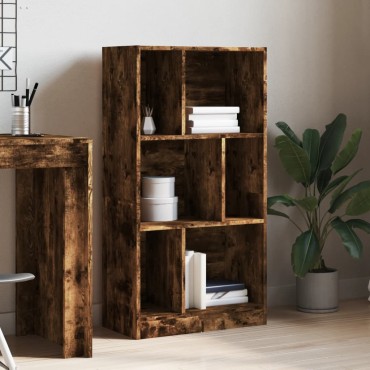 vidaXL Βιβλιοθήκη Καπνιστή Δρυς 57x28,5x107,5cm Επεξεργασμένο Ξύλο 1 τεμ.