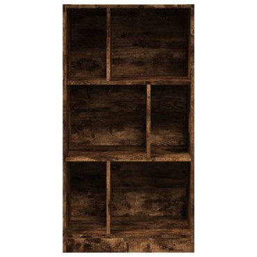 vidaXL Βιβλιοθήκη Καπνιστή Δρυς 57x28,5x107,5cm Επεξεργασμένο Ξύλο 1 τεμ.