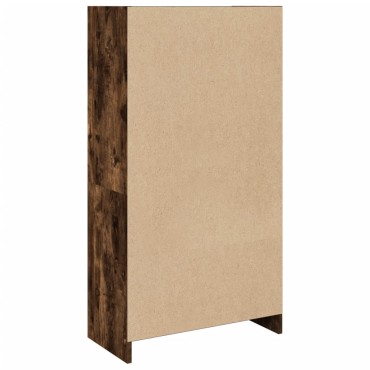 vidaXL Βιβλιοθήκη Καπνιστή Δρυς 57x28,5x107,5cm Επεξεργασμένο Ξύλο 1 τεμ.