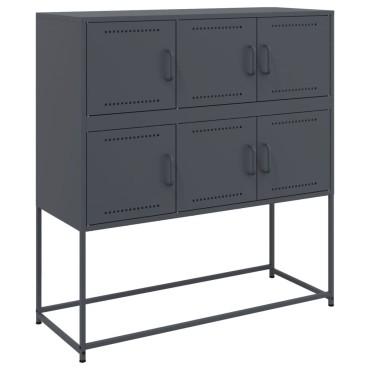 vidaXL Ντουλάπι Ανθρακί 100,5x39x107cm από Ατσάλι 1 τεμ.