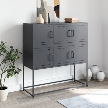 vidaXL Ντουλάπι Ανθρακί 100,5x39x107cm από Ατσάλι 1 τεμ.