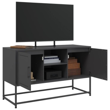 vidaXL Μπουφές Μαύρος 36x39x123cm από Ατσάλι 1 τεμ.