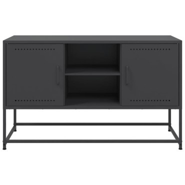 vidaXL Μπουφές Μαύρος 36x39x123cm από Ατσάλι 1 τεμ.