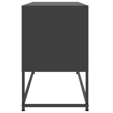 vidaXL Μπουφές Μαύρος 36x39x123cm από Ατσάλι 1 τεμ.