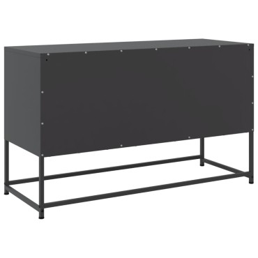 vidaXL Μπουφές Μαύρος 36x39x123cm από Ατσάλι 1 τεμ.