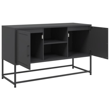 vidaXL Μπουφές Μαύρος 36x39x123cm από Ατσάλι 1 τεμ.
