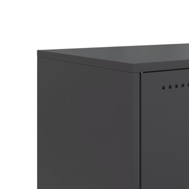 vidaXL Μπουφές Μαύρος 36x39x123cm από Ατσάλι 1 τεμ.
