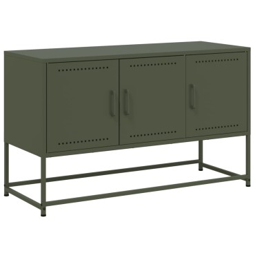 vidaXL Έπιπλο Τηλεόρασης Πράσινο Λαδί 100,5x39x60,5cm από Ατσάλι