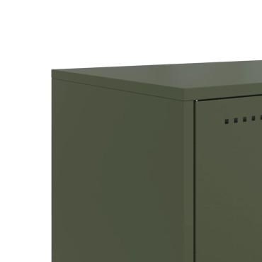 vidaXL Έπιπλο Τηλεόρασης Πράσινο Λαδί 100,5x39x60,5cm από Ατσάλι