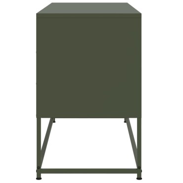 vidaXL Έπιπλο Τηλεόρασης Πράσινο Λαδί 100,5x39x60,5cm από Ατσάλι