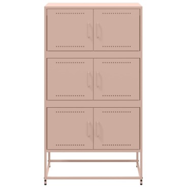 vidaXL Ντουλάπι Ροζ 68,5x38,5x123,5cm από Ατσάλι 1 τεμ.