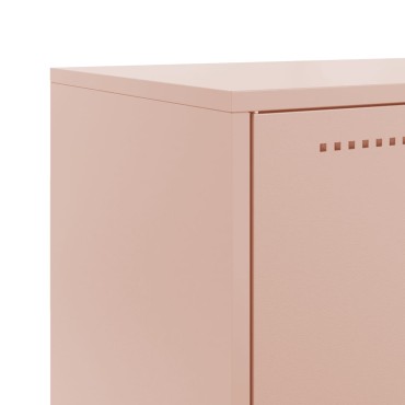 vidaXL Ντουλάπι Ροζ 68,5x38,5x123,5cm από Ατσάλι 1 τεμ.