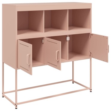 vidaXL Ντουλάπι Ροζ 100,5x39x107cm Ατσάλινο 1 τεμ.