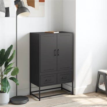 vidaXL Ντουλάπι Μαύρο 68x39x111,5cm από Χάλυβα 1 τεμ.