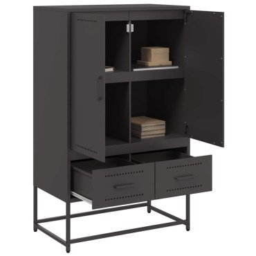vidaXL Ντουλάπι Μαύρο 68x39x111,5cm από Χάλυβα 1 τεμ.