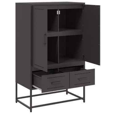 vidaXL Ντουλάπι Μαύρο 68x39x111,5cm από Χάλυβα 1 τεμ.