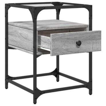 vidaXL Κομοδίνο Γκρι Sonoma 40x40x55cm από Επεξεργασμένο Ξύλο 1 τεμ.