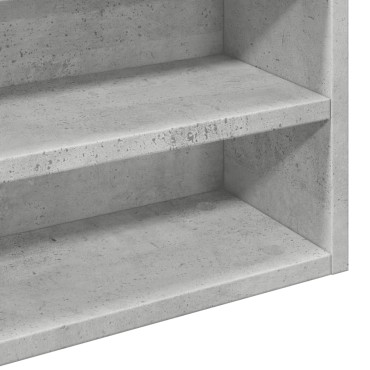vidaXL Βιτρίνα Γκρι Σκυροδέματος 100x15x58cm από Επεξεργασμένο Ξύλο