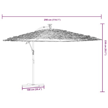 vidaXL Ομπρέλα Κήπου Μπλε 290x290x238 εκ. με Ατσάλινο Ιστό