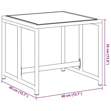 vidaXL Σκαμπό Κήπου 4 τεμ. Μαύρα από Ατσάλι και Textilene 40x40cm