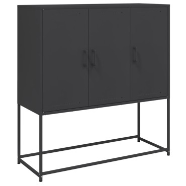 vidaXL Μπουφές Μαύρος 100,5x39x107cm Ατσάλινος 1 τεμ.