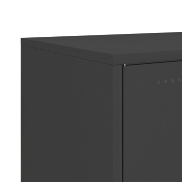 vidaXL Μπουφές Μαύρος 100,5x39x107cm Ατσάλινος 1 τεμ.