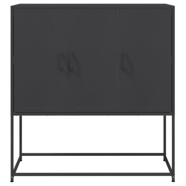 vidaXL Μπουφές Μαύρος 100,5x39x107cm Ατσάλινος 1 τεμ.